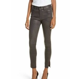 Frame grey leather pants